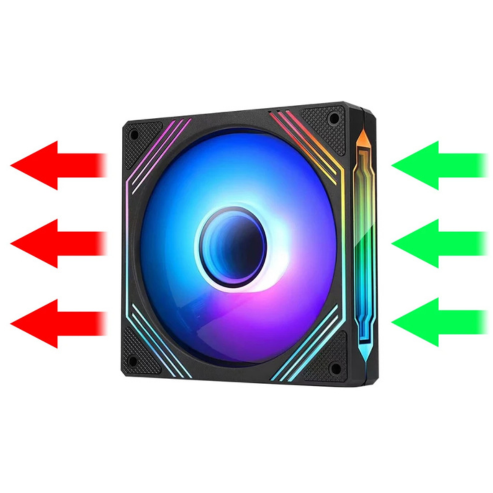 Ventilateur de châssis UPSIREN UF-1 PRISM 4 PRO – 120 mm ARGB 4 broches PWM – Refroidissement silencieux 12 V – Grand volume d'air 45.2 CFM / 600-1500 tr/min