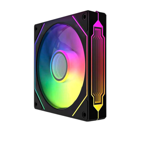 Ventilateur de châssis UPSIREN UF-1 PRISM 4 PRO – 120 mm ARGB 4 broches PWM – Refroidissement silencieux 12 V – Grand volume d'air 45.2 CFM / 600-1500 tr/min
