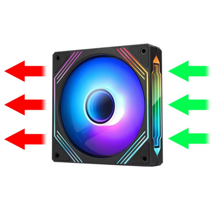 Ventilateur de châssis UPSIREN UF-1 PRISM 4 PRO – 120 mm ARGB 4 broches PWM – Refroidissement silencieux 12 V – Grand volume d'air 45.2 CFM / 600-1500 tr/min