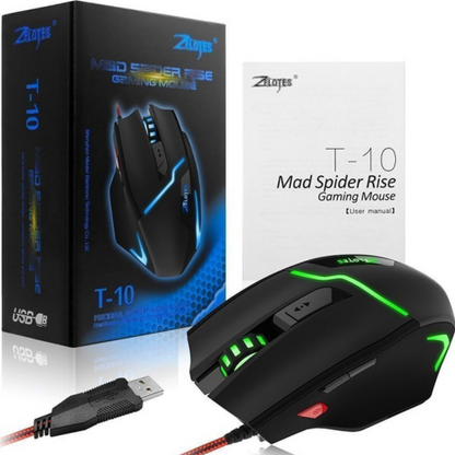 Souris de jeu filaire avec 7 boutons programmables et DPI réglables