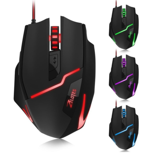 Souris de jeu filaire avec 7 boutons programmables et DPI réglables