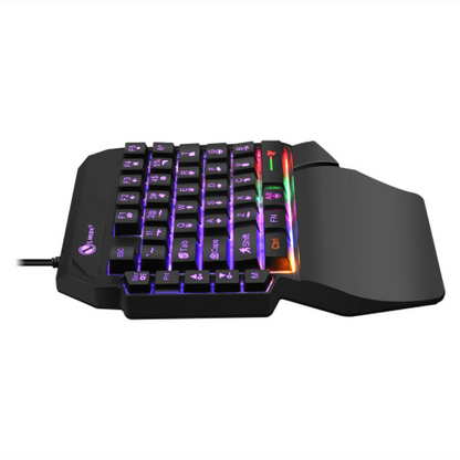 35 touches une main simple main Mini clavier de jeu USB ultra-mince filaire rétro-éclairage clavier pour ordinateur portable, ordinateur de bureau, Smartphone