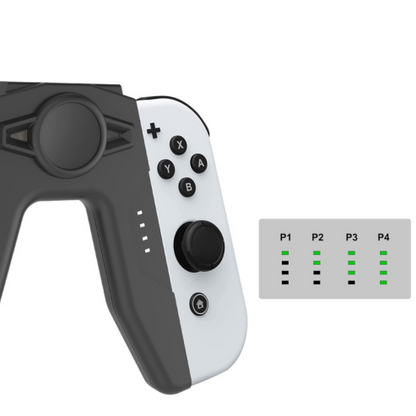 GAMINJA pour Nintendo Switch Joy-Con, support de chargeur avec interrupteur et indicateur lumineux, station de charge pour manettes Joy-Con