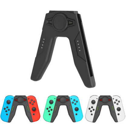 GAMINJA pour Nintendo Switch Joy-Con, support de chargeur avec interrupteur et indicateur lumineux, station de charge pour manettes Joy-Con