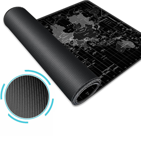 Tapis de souris grande carte, tapis de bureau protecteur pour gamer, clavier et ordinateur portable, décor de table longue et rembourrée