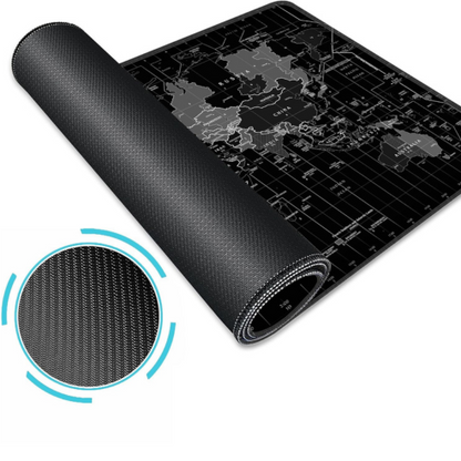 Tapis de souris grande carte, tapis de bureau protecteur pour gamer, clavier et ordinateur portable, décor de table longue et rembourrée