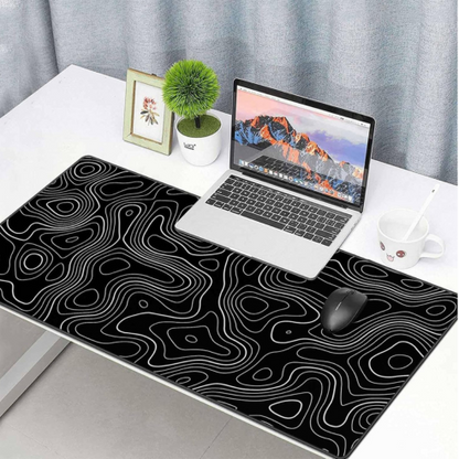 Rubber gaming mouse pad, extended surface for keyboard and laptop, non-slip base, for gaming or office use